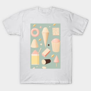 Sweet Treats - Pastel Colored Pattern T-Shirt